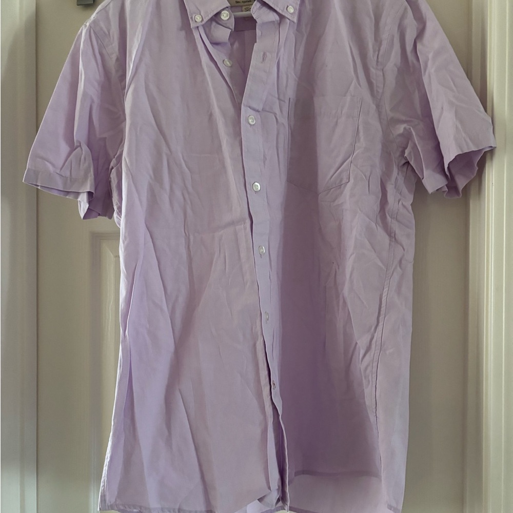 Goodthreads Men's Light Purple Casual Button Down Shirt